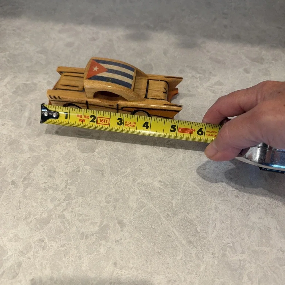 Handcrafted Vintage Cuban Souvenir Wooden Cars